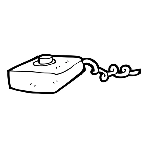 プッシュ ボタンの漫画 — ストックベクタ