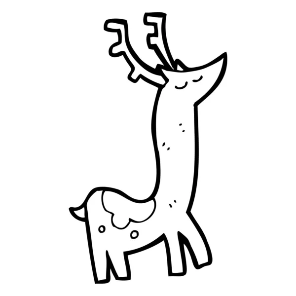 Fier cerf dessin animé — Image vectorielle