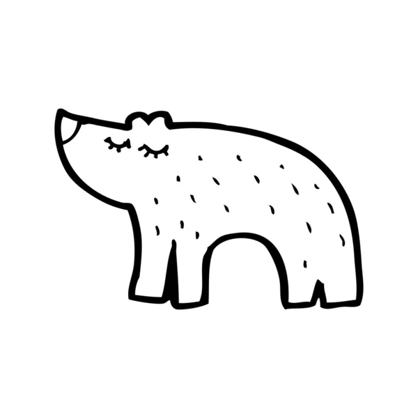 Desenhos animados de urso polar feminino — Vetor de Stock