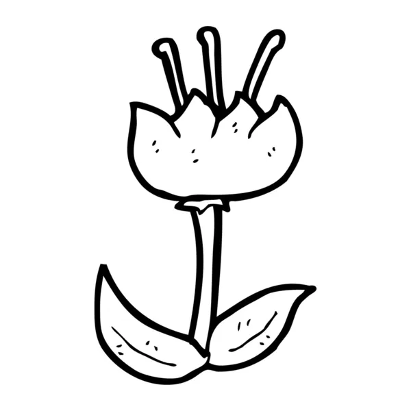 Tulipán dibujos animados — Vector de stock