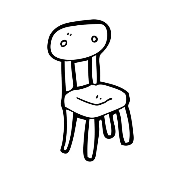 Roto viejo escuela silla de dibujos animados — Vector de stock