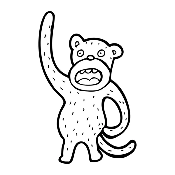 Skrapa monkey cartoon — Stock vektor