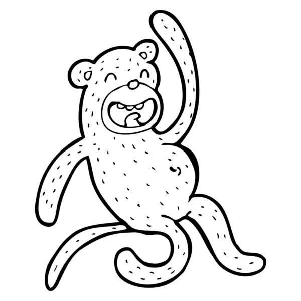 幸せな猿の漫画 — ストックベクタ