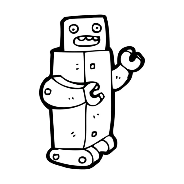 Desenhos animados do robô auxiliar — Vetor de Stock
