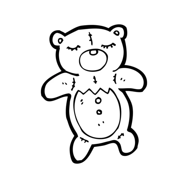 Gestikte teddy bear cartoon — Stockvector