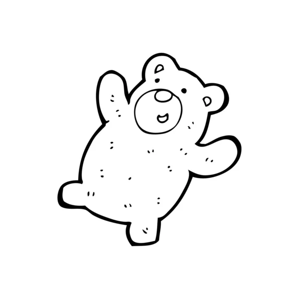 Peluche oso de dibujos animados — Vector de stock