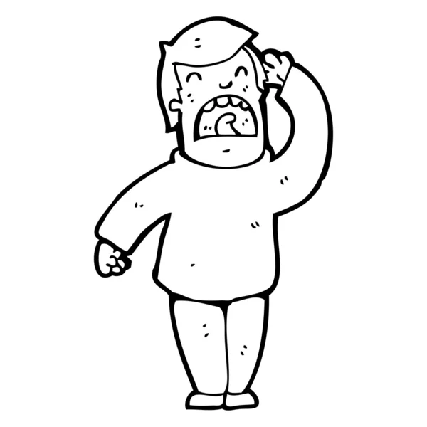 Schreeuwen man cartoon — Stockvector