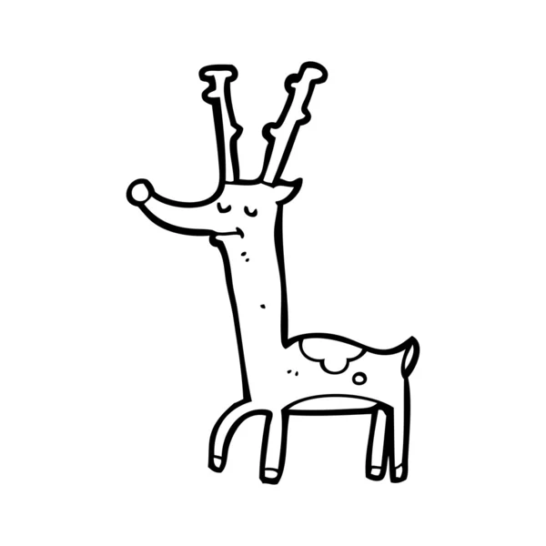 Cartoon smug reindeer — Stockvector