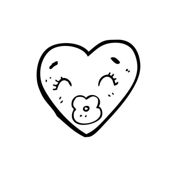 Beijando desenhos animados coração —  Vetores de Stock