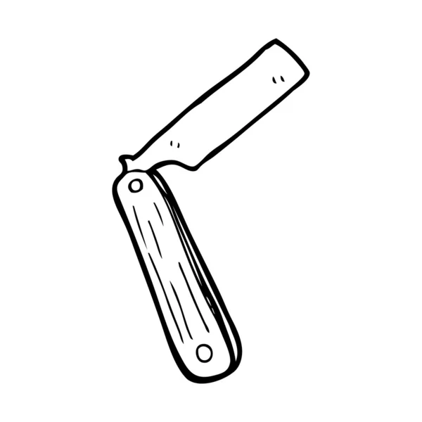 Corte garganta afeitar dibujos animados — Vector de stock