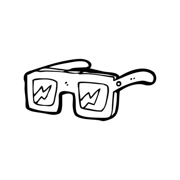 3d gafas de dibujos animados — Vector de stock