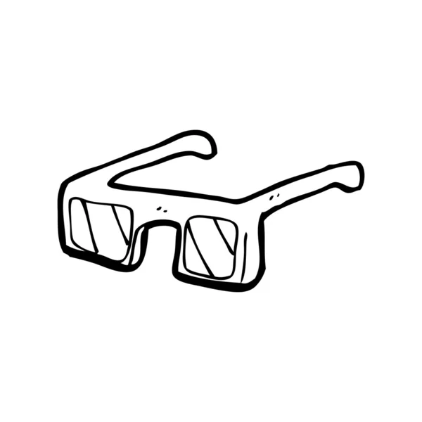 3d gafas de dibujos animados — Vector de stock