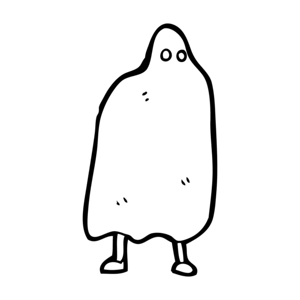 Ghost costume cartoon — Stock Vector