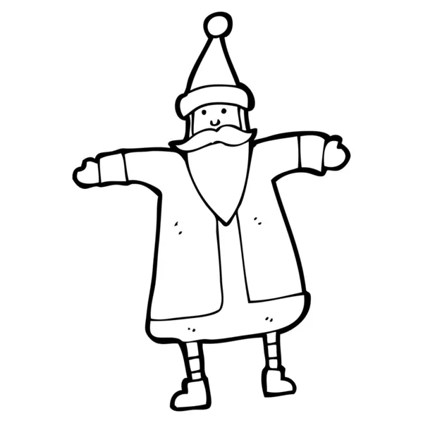 Dunne santa claus cartoon — Stockvector