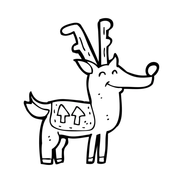 Felice cartone animato renna — Vettoriale Stock