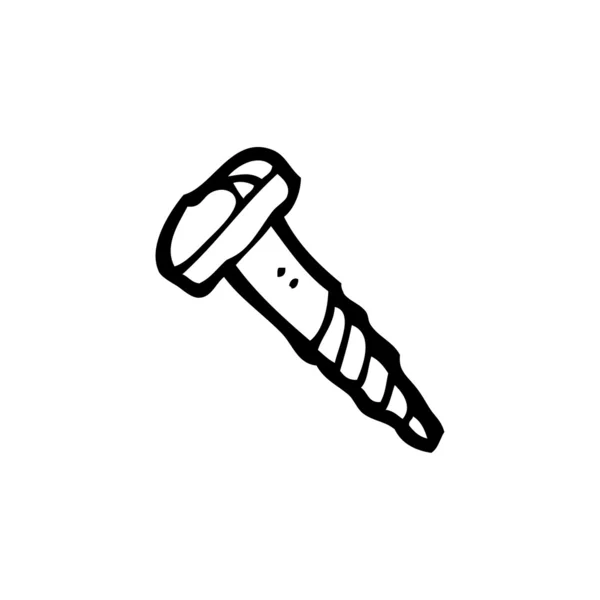 Tornillo de dibujos animados — Vector de stock