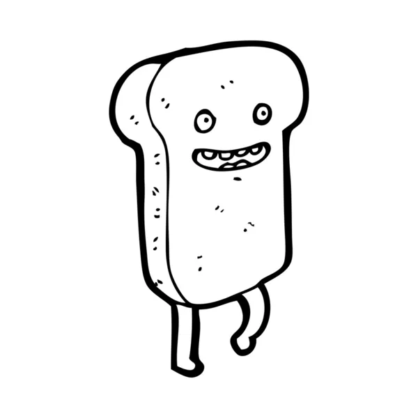 Mutlu ekmek karikatür — Stok Vektör