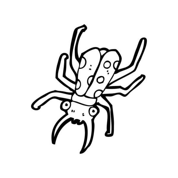 Escarabajo ciervo de dibujos animados — Vector de stock