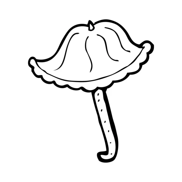 フリルのついた日傘の漫画 — ストックベクタ