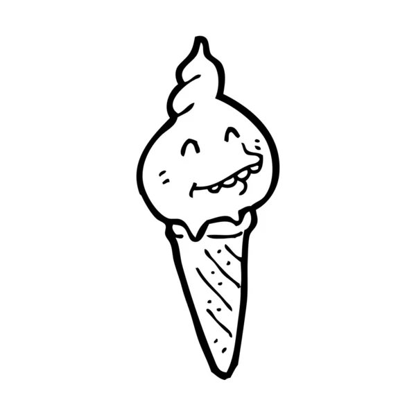 Desenhos animados de sorvete retro — Vetor de Stock