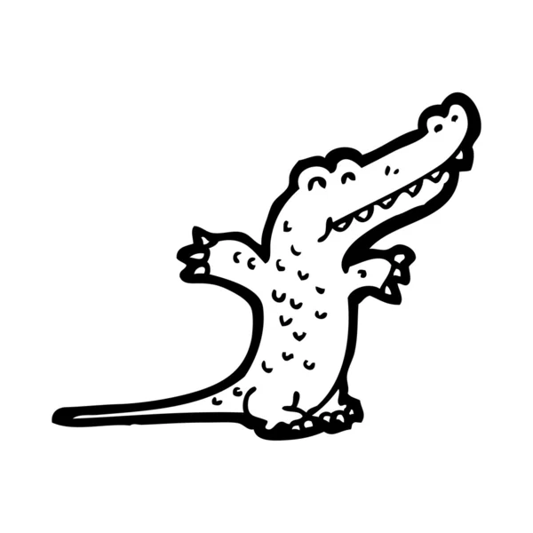 Šťastný krokodýl kreslený — Stockový vektor