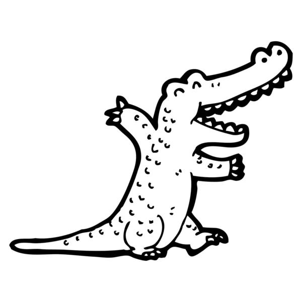 Felice cartone animato coccodrillo — Vettoriale Stock