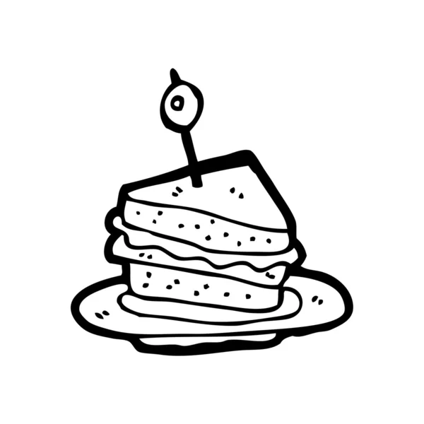 Desenhos animados sanduíche — Vetor de Stock