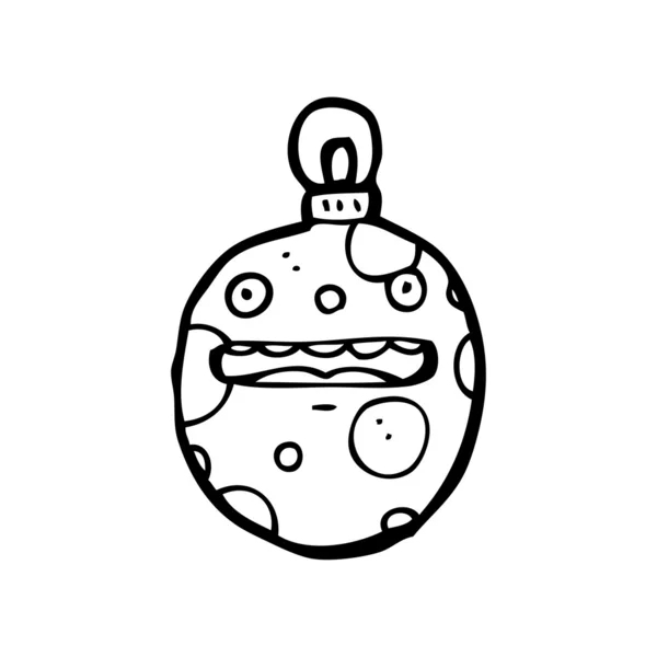 Navidad bauble dibujos animados — Vector de stock