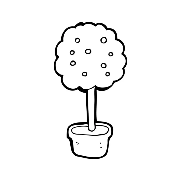 Gartenbaum-Karikatur — Stockvektor