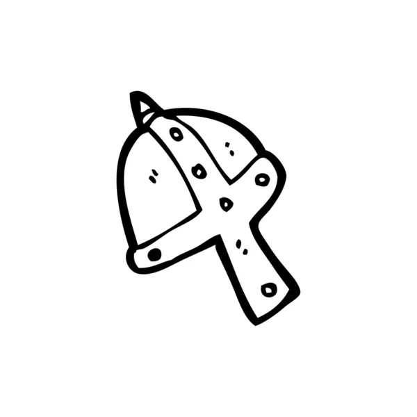 Medieval helmet cartoon — Stockvector