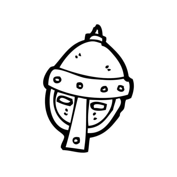 Casque médiéval bande dessinée — Image vectorielle