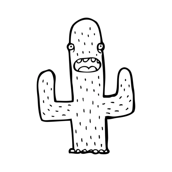 Selvaggio west cactus personaggio dei cartoni animati — Vettoriale Stock