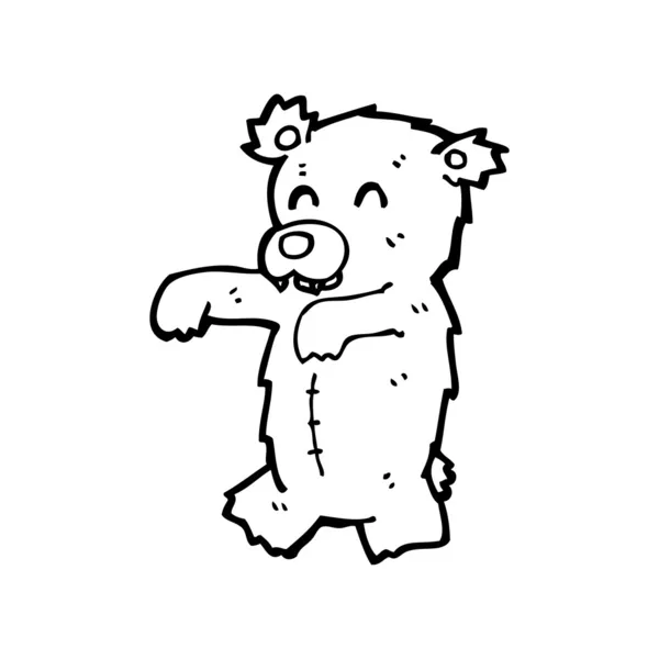 Dibujos animados de un oso de peluche — Vector de stock