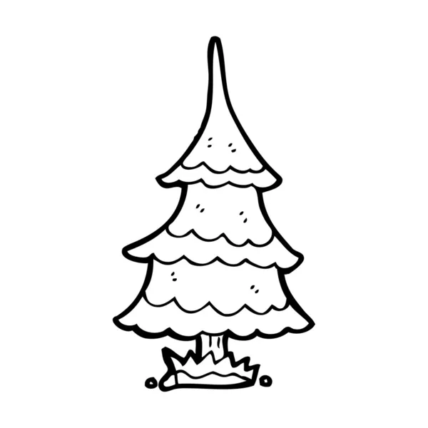 Desenhos animados árvore de Natal — Vetor de Stock