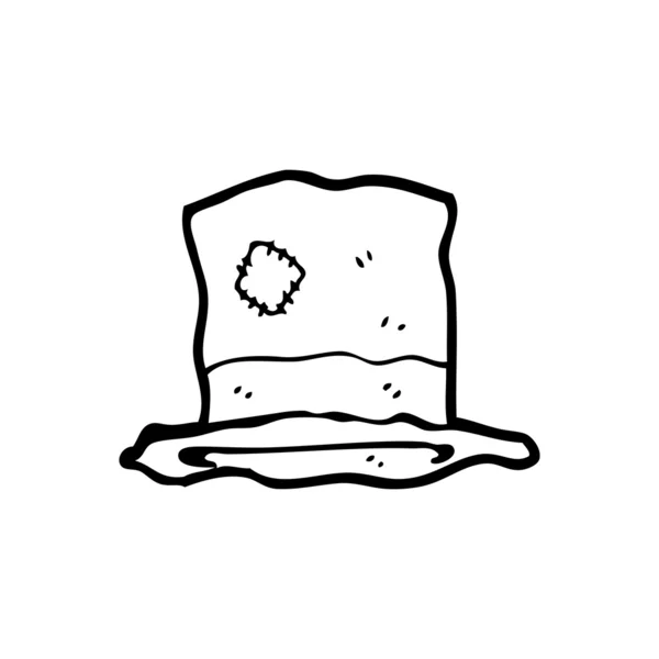 Karikatür serseri üst şapka — Stok Vektör