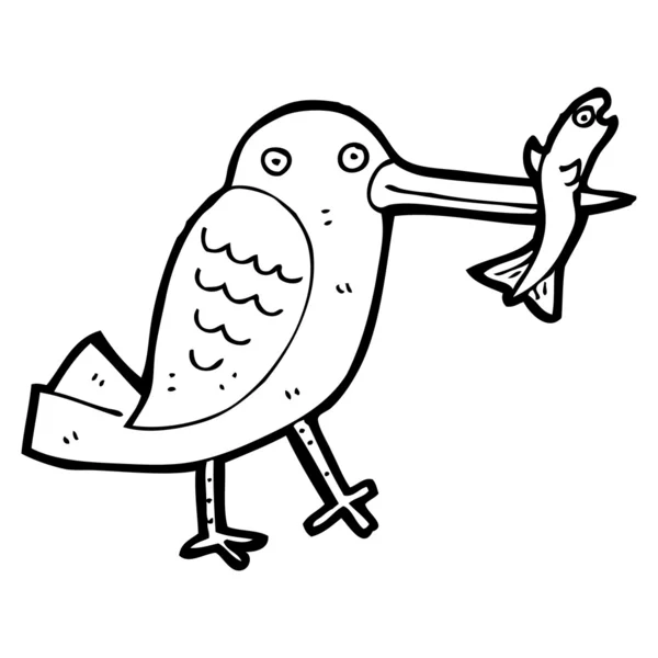 Kingfisher cartoon — Stock Vector