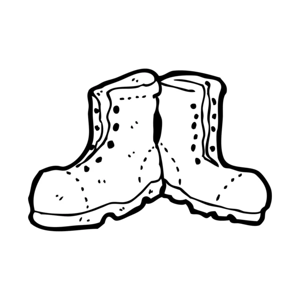 Botas viejas de dibujos animados — Vector de stock