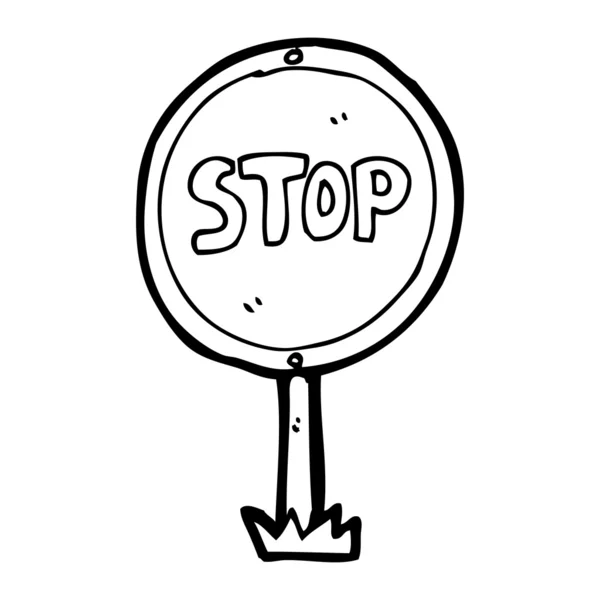 Stop sign cartoon — Stock Vector