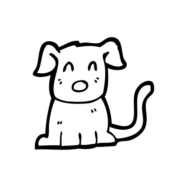 Schattige puppy cartoon — Stockvector
