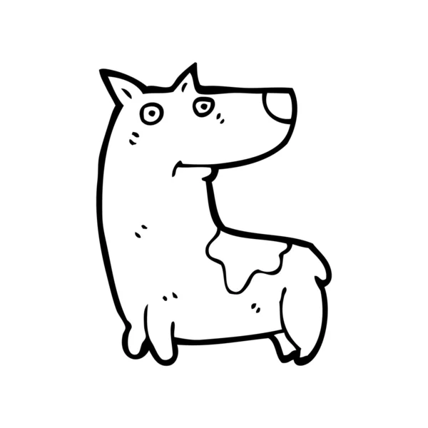 Perro pensando en dibujos animados — Vector de stock