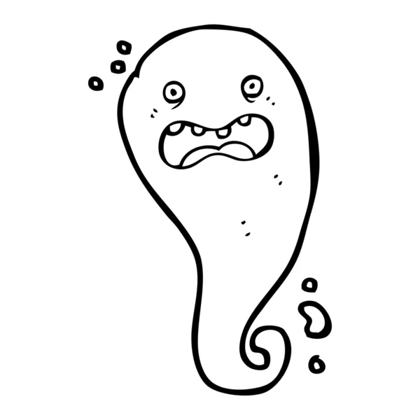 Fantasma asustadizo de dibujos animados — Vector de stock