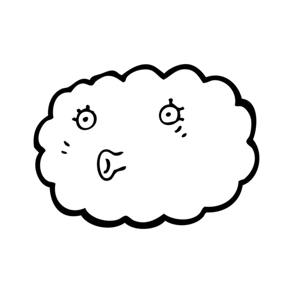 Personagem de desenhos animados em nuvem — Vetor de Stock