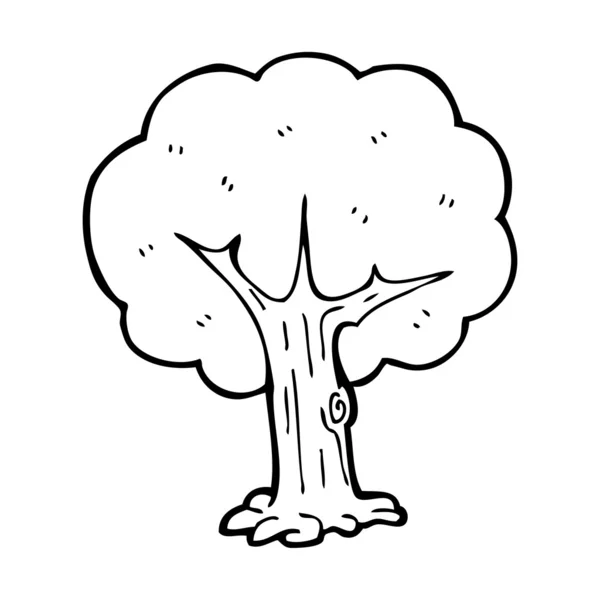 Ağaç karikatür — Stok Vektör