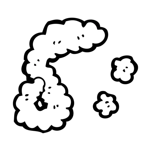 Parní oblak kreslený — Stockový vektor