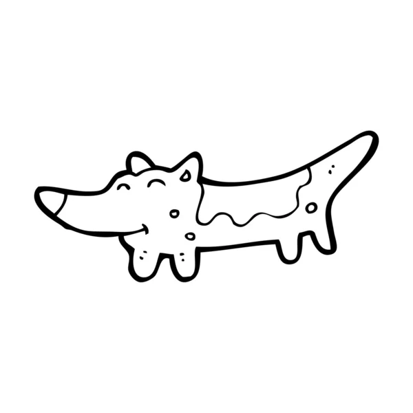 Kleine hond cartoon — Stockvector