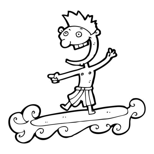 Cartoon surfer dude — Stock Vector