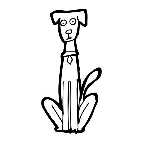 Сидячая собачья карикатура — стоковый вектор