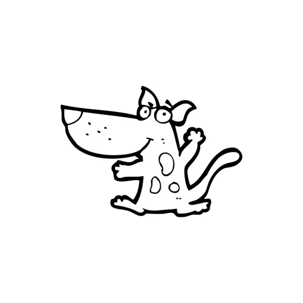 踊る犬漫画 — ストックベクタ
