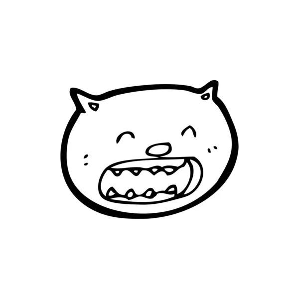Crier chat dessin animé — Image vectorielle