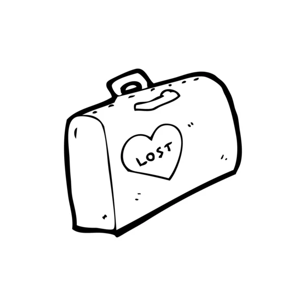 Desenhos animados de bagagem perdida — Vetor de Stock